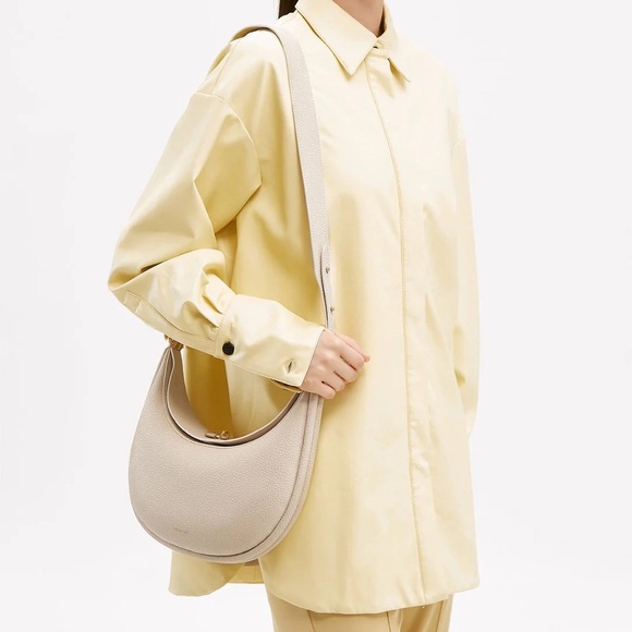 Songmont Luna Vegan Leather Hobo Bag - Ivory, Size Medium - Picture 16 of 16